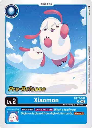Xiaomon (BT17-002 U), Secret Crisis Pre-Release Cards — Digimon card price