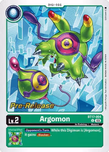 Argomon - BT17-004 (BT17-004 U), Secret Crisis Pre-Release Cards — Digimon card price