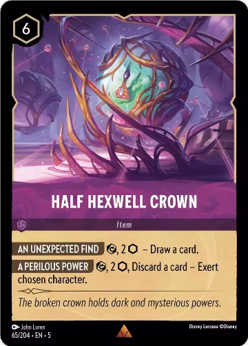 Half Hexwell Crown (65/204), Shimmering Skies — Lorcana card price