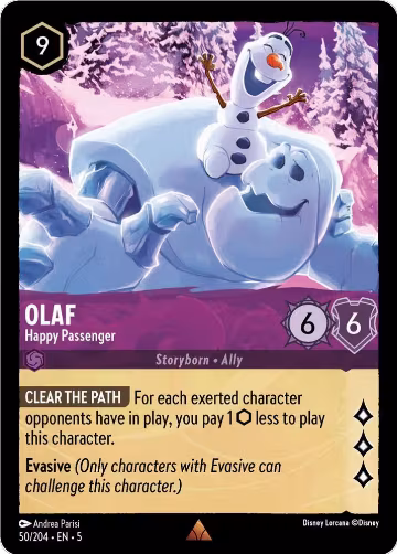 Olaf - Happy Passenger (50/204), Shimmering Skies — Lorcana card price