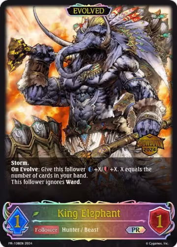 King Elephant (Evolved) (Showdown 2024) (PR-108EN), Shadowverse: Evolve Promo Cards — Shadowverse card price