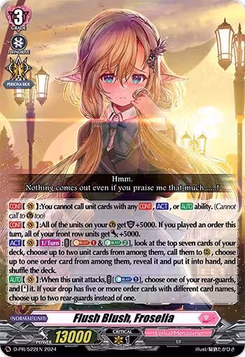 Flush Blush, Froselia (D-PR/522EN), D Promo Cards — Vanguard card price