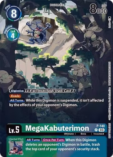 MegaKabuterimon (Update Pack 2024) (P-140 P), Digimon Promotion Cards — Digimon card price