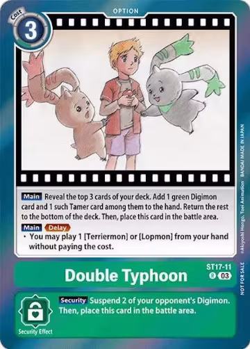 Double Typhoon (Secret Crisis: Movie Memorial Pack) (ST17-11 R), Secret Crisis — Digimon card price