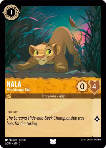 Nala - Mischievous Cub (2/204), Shimmering Skies — Lorcana card price