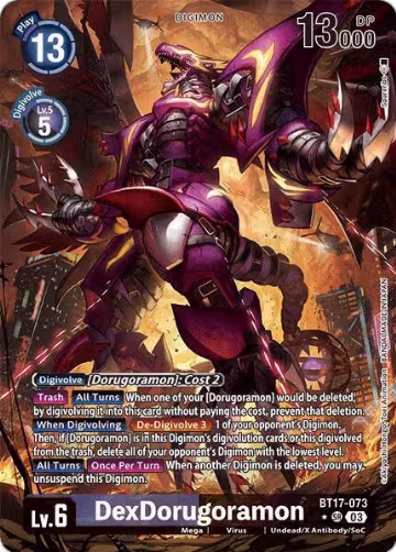 DexDorugoramon (Alternate Art) (BT17-073 SR), Secret Crisis — Digimon card price