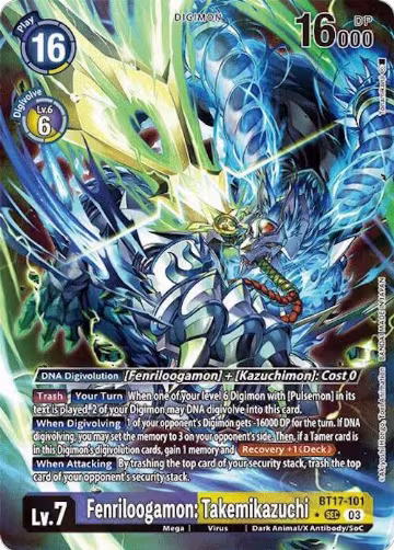 Fenriloogamon: Takemikazuchi (Alternate Art) (BT17-101 SEC), Secret Crisis — Digimon card price