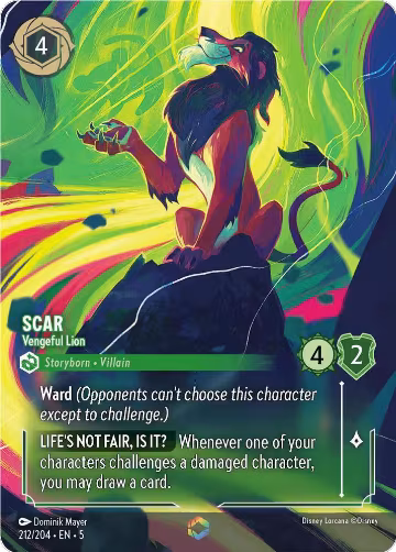 Scar - Vengeful Lion (Enchanted) (212/204) — card price