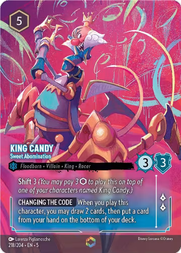 King Candy - Sweet Abomination (Enchanted) (218/204), Shimmering Skies — Lorcana card price
