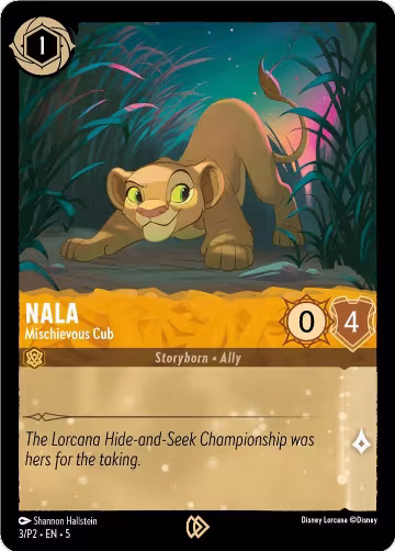 Nala - Mischievous Cub (3), Disney Lorcana Promo Cards — Lorcana card price