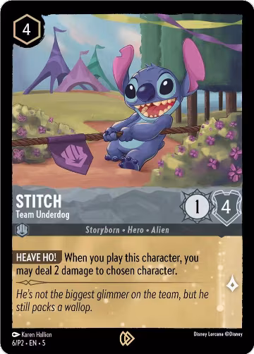 Stitch - Team Underdog (6), Disney Lorcana Promo Cards — Lorcana card price
