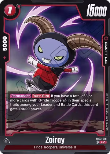 Zoiray (FB03-010), Raging Roar — DB Fusion card price
