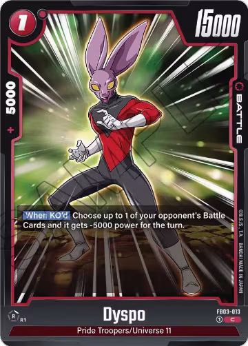 Dyspo - FB03-013 (FB03-013), Raging Roar — DB Fusion card price