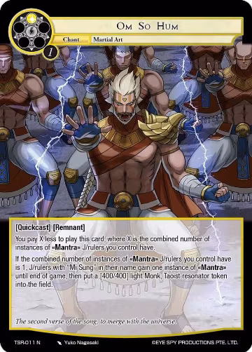 Om So Hum (TSR-011 N), The Battle at the Sacred Ruins — Force of Will card price