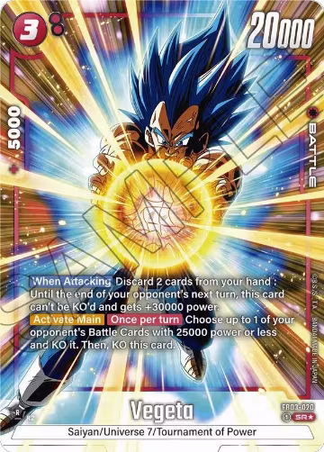Vegeta - FB03-020 (Alternate Art) (FB03-020), Raging Roar — DB Fusion card price