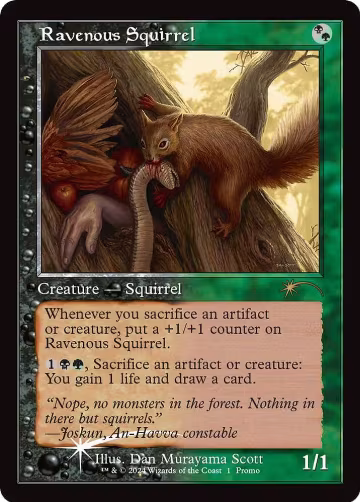 Ravenous Squirrel (Retro Frame) (1), Open House Promos — Magic card price