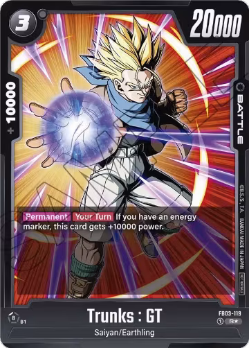 Trunks : GT - FB03-119 (Championship Pack 02) (FB03-119), Tournament and Championship Promos — DB Fusion card price