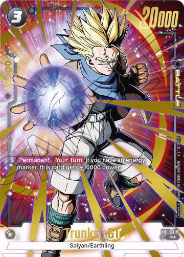 Trunks : GT - FB03-119 (Championship Pack 02) (Gold) (FB03-119), Tournament and Championship Promos — DB Fusion card price