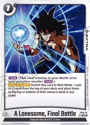 A Lonesome, Final Battle - FS05-16 (Championship Pack 02) (FS05-16), Tournament and Championship Promos — DB Fusion card price