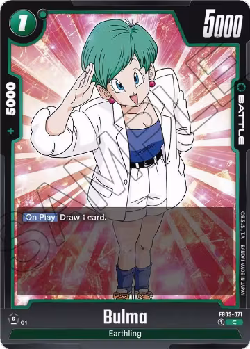 Bulma - FB03-071 (FB03-071), Raging Roar — DB Fusion card price