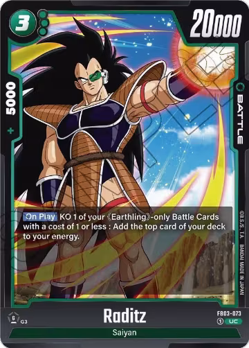 Raditz - FB03-073 (FB03-073), Raging Roar — DB Fusion card price