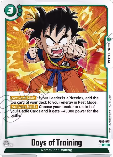 Days of Training (FB03-075), Raging Roar — DB Fusion card price