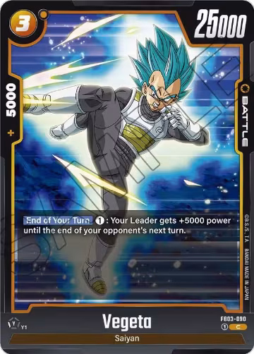 Vegeta - FB03-090 (FB03-090), Raging Roar — DB Fusion card price