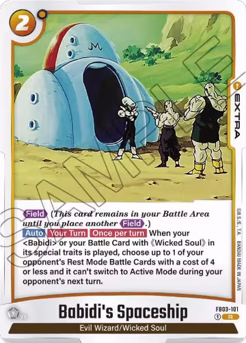 Babidi's Spaceship (FB03-101), Raging Roar — DB Fusion card price