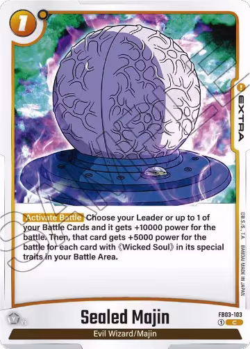Sealed Majin (FB03-103), Raging Roar — DB Fusion card price