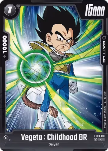 Vegeta : Childhood BR (FB03-130), Raging Roar — DB Fusion card price