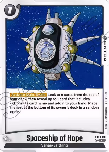 Spaceship of Hope (FB03-136), Raging Roar — DB Fusion card price