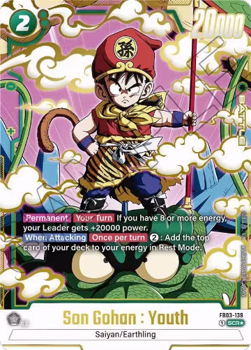 Son Gohan : Youth - FB03-139 (Alternate Art) (FB03-139) — card price