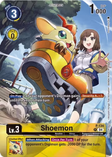 Shoemon (Digimon Liberator Promotion) (Textured) (P-134 P), Digimon Promotion Cards — Digimon card price