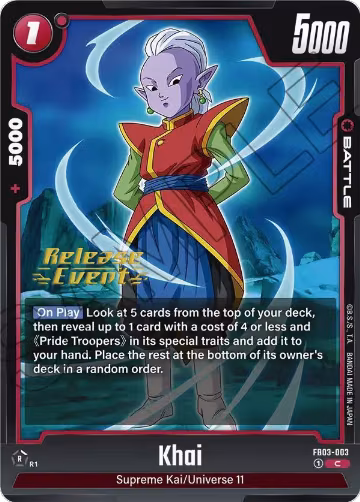 Khai (FB03-003), Raging Roar Release Event Cards — DB Fusion card price