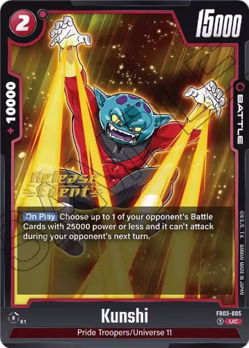 Kunshi (FB03-005), Raging Roar Release Event Cards — DB Fusion card price