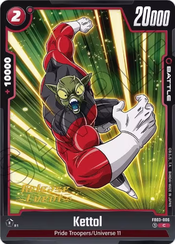 Kettol (FB03-006), Raging Roar Release Event Cards — DB Fusion card price