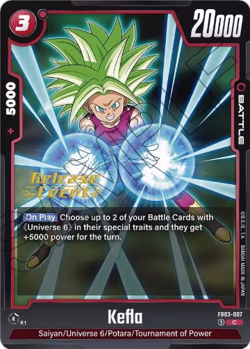 Kefla (FB03-007), Raging Roar Release Event Cards — DB Fusion card price