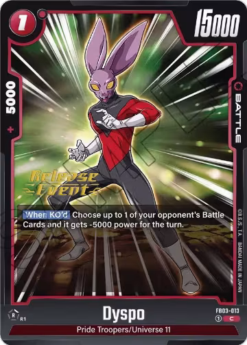 Dyspo - FB03-013 (FB03-013), Raging Roar Release Event Cards — DB Fusion card price