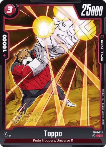 Toppo - FB03-015 (FB03-015), Raging Roar Release Event Cards — DB Fusion card price