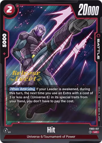 Hit (FB03-017), Raging Roar Release Event Cards — DB Fusion card price