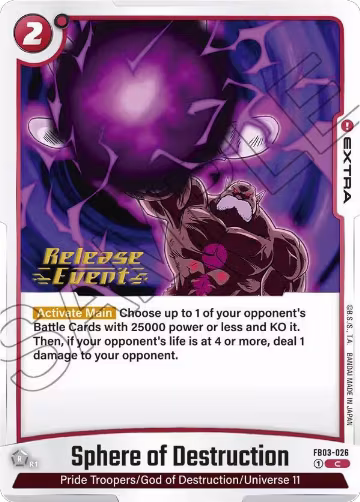 Sphere of Destruction (FB03-026) — card price