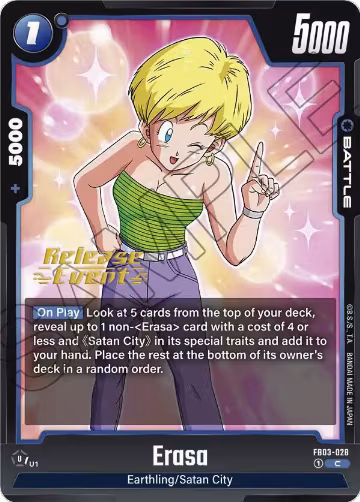 Erasa (FB03-028), Raging Roar Release Event Cards — DB Fusion card price