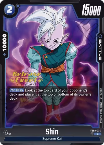 Shin (FB03-034), Raging Roar Release Event Cards — DB Fusion card price