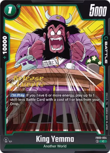 King Yemma (FB03-054), Raging Roar Release Event Cards — DB Fusion card price