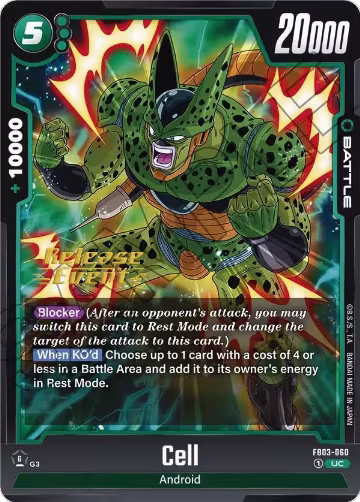 Cell - FB03-060 (FB03-060), Raging Roar Release Event Cards — DB Fusion card price