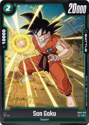 Son Goku - FB03-063 (FB03-063), Raging Roar Release Event Cards — DB Fusion card price