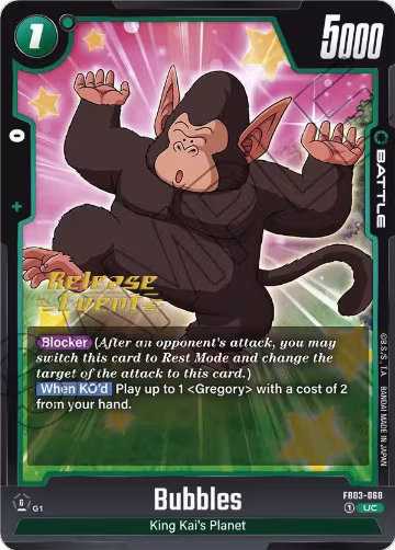 Bubbles (FB03-068), Raging Roar Release Event Cards — DB Fusion card price