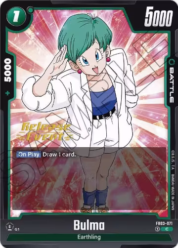 Bulma - FB03-071 (FB03-071), Raging Roar Release Event Cards — DB Fusion card price