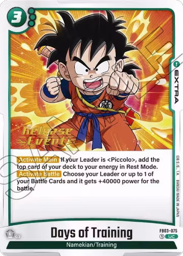 Days of Training (FB03-075), Raging Roar Release Event Cards — DB Fusion card price