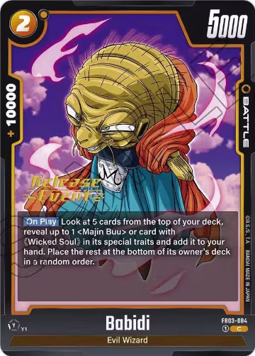 Babidi - FB03-084 (FB03-084), Raging Roar Release Event Cards — DB Fusion card price